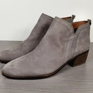 Franco Sarto Laslo Bootie, Gray Leather, Womens Various Sizes